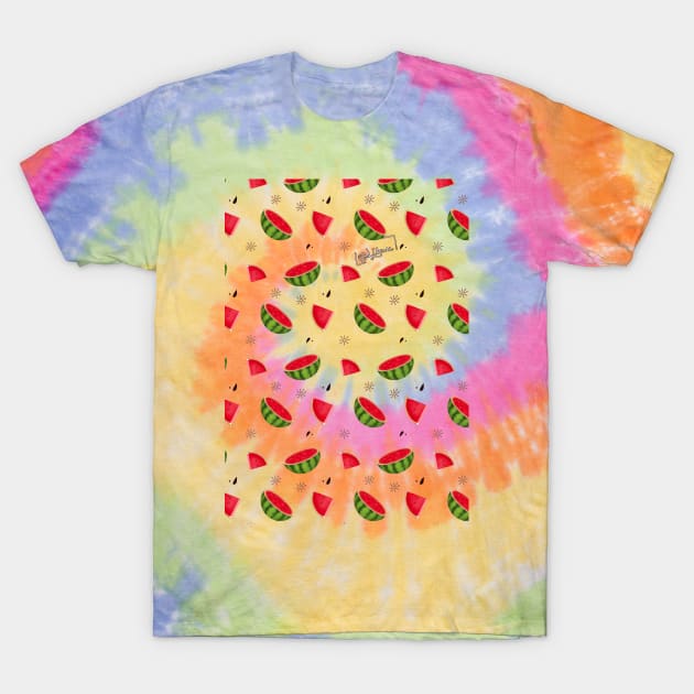 Summer- Watermelon Pattern T-Shirt by Lilynee-